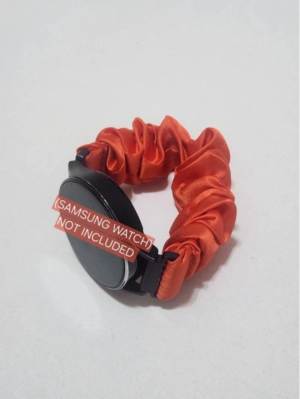 Scrunchies Watch Band for 20mm, Compatible with Samsung 7, 6, 5, 4  Color:Orange